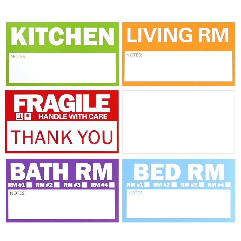 8175 Home Moving Labels 300 Count Color Coded Moving Labels for Boxes
